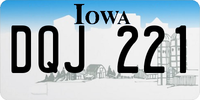 IA license plate DQJ221