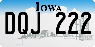 IA license plate DQJ222