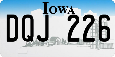 IA license plate DQJ226