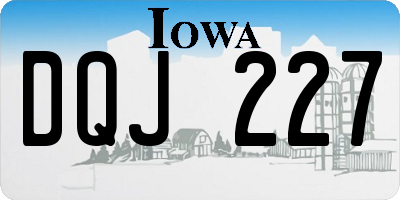 IA license plate DQJ227