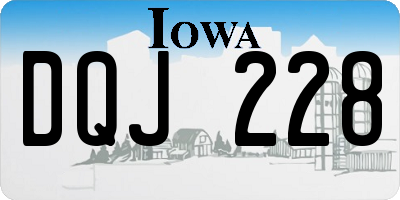 IA license plate DQJ228