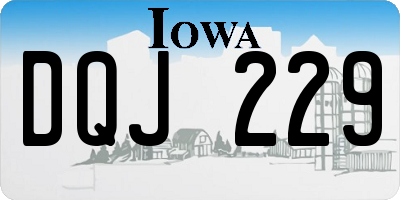 IA license plate DQJ229