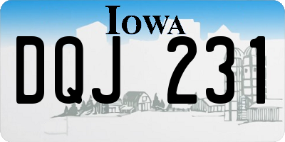 IA license plate DQJ231
