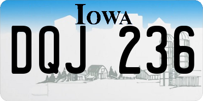 IA license plate DQJ236