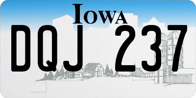 IA license plate DQJ237