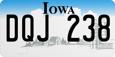 IA license plate DQJ238