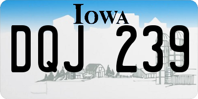 IA license plate DQJ239