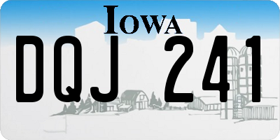 IA license plate DQJ241