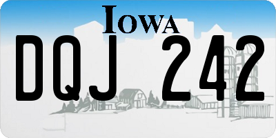 IA license plate DQJ242