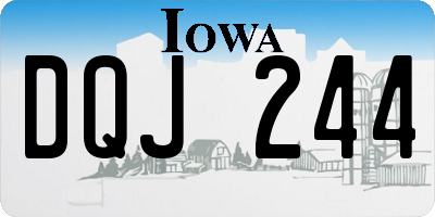 IA license plate DQJ244