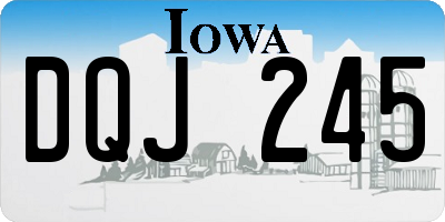 IA license plate DQJ245