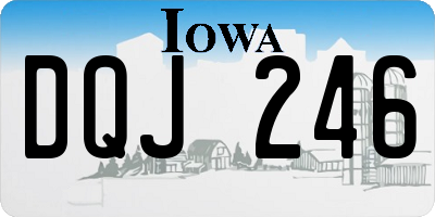 IA license plate DQJ246