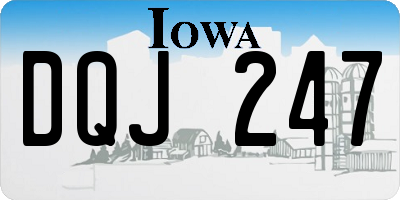 IA license plate DQJ247