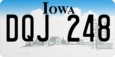 IA license plate DQJ248