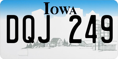 IA license plate DQJ249