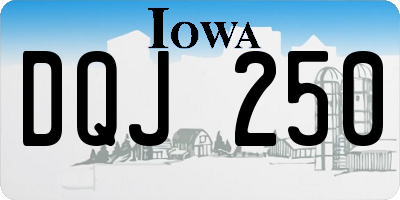 IA license plate DQJ250