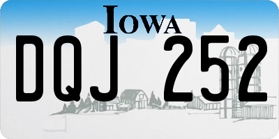 IA license plate DQJ252