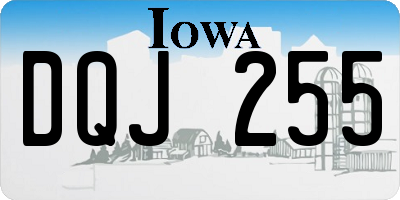 IA license plate DQJ255