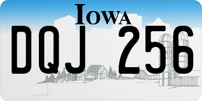 IA license plate DQJ256