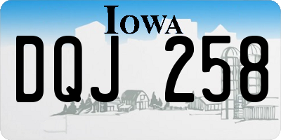IA license plate DQJ258