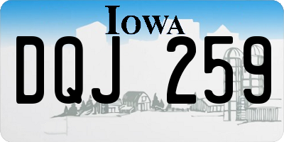 IA license plate DQJ259