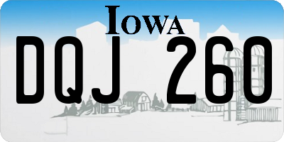 IA license plate DQJ260