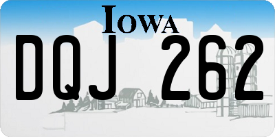 IA license plate DQJ262