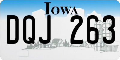 IA license plate DQJ263