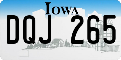 IA license plate DQJ265