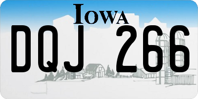 IA license plate DQJ266