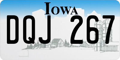 IA license plate DQJ267