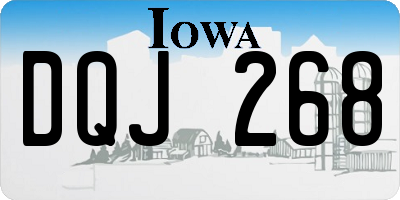 IA license plate DQJ268