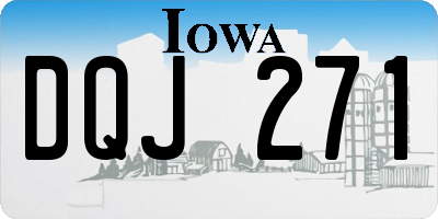 IA license plate DQJ271