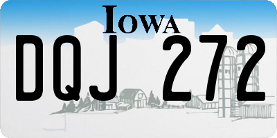IA license plate DQJ272