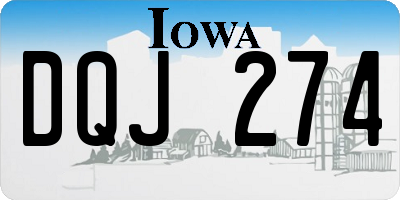 IA license plate DQJ274