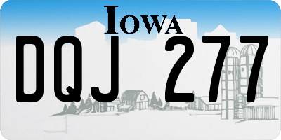 IA license plate DQJ277