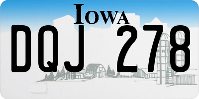 IA license plate DQJ278
