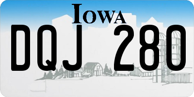 IA license plate DQJ280