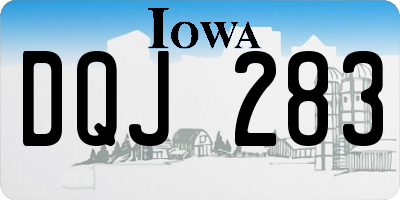 IA license plate DQJ283