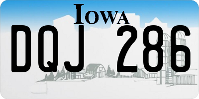 IA license plate DQJ286