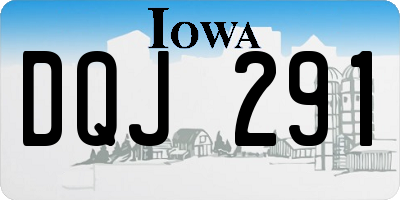 IA license plate DQJ291