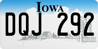 IA license plate DQJ292