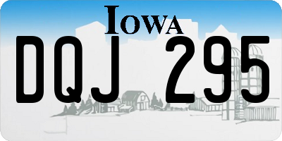 IA license plate DQJ295