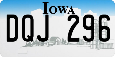 IA license plate DQJ296
