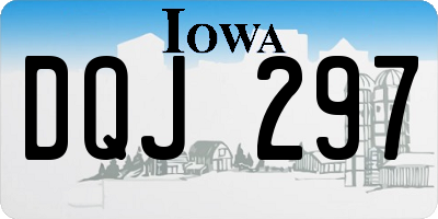 IA license plate DQJ297