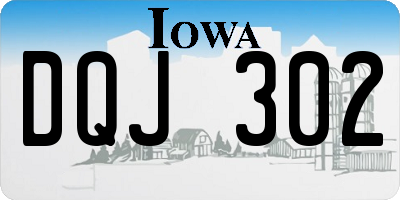 IA license plate DQJ302