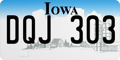 IA license plate DQJ303