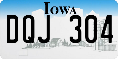IA license plate DQJ304