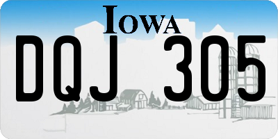 IA license plate DQJ305
