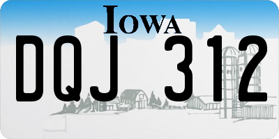IA license plate DQJ312
